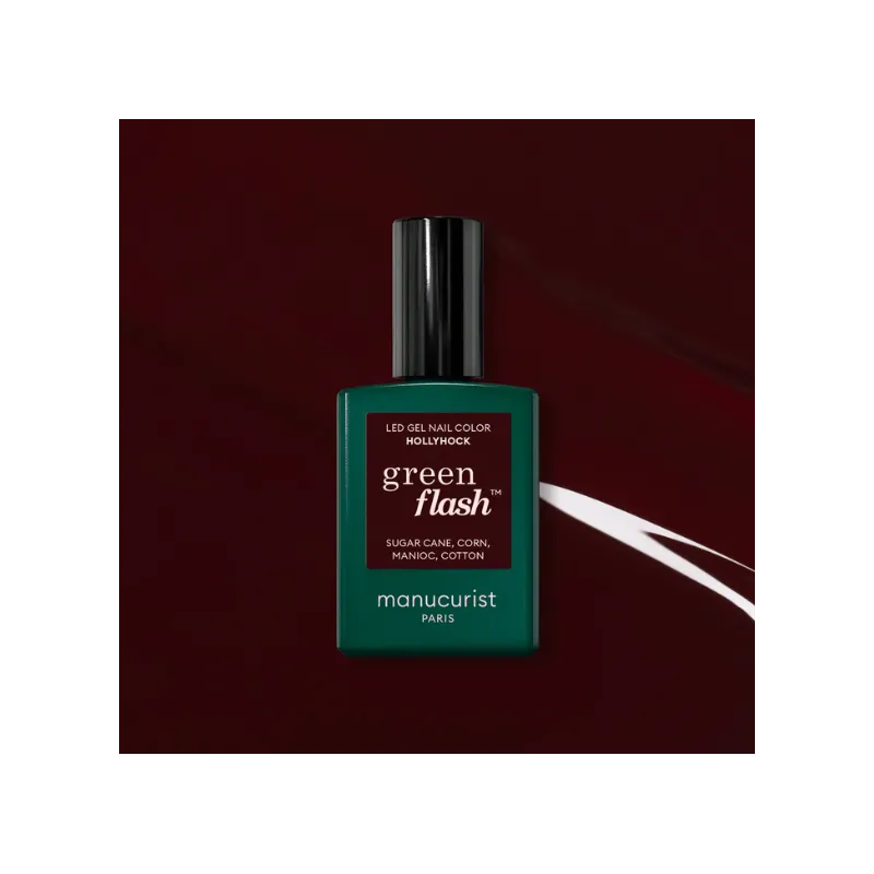 Achat Vernis GREEN FLASH Hollyhock Rouge noir de Manucurist au meilleur prix sur alpenpara.com