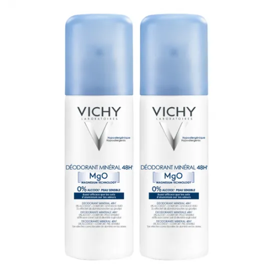 Labokapharma - Vichy déodorant minéral 48h MgO aérosol 2x125ml