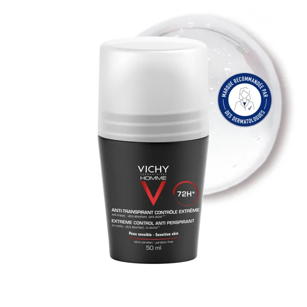 VICHY HOMME DEODORANT ANTI TRANSPIRANT A BILLE 50ML