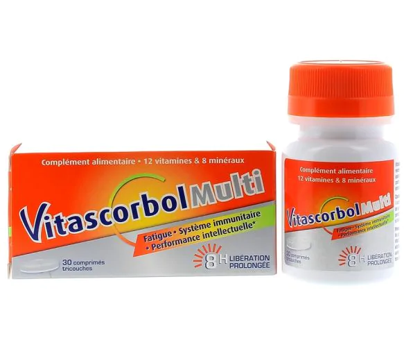 Vitascorbol Multi tricouches - boîte de 30 comprimés