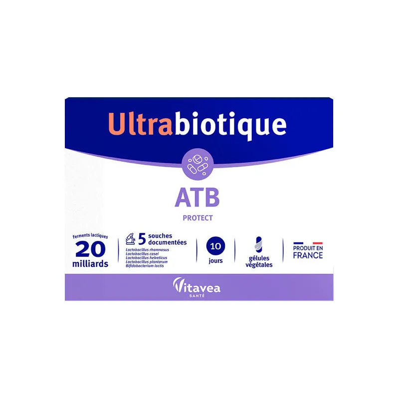 Labokapharma - Vitavea Santé Ultrabiotique ATB Protect 10 gélules végétales