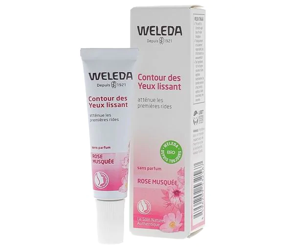 Soin contour des yeux lissant Rose musquée Weleda - tube de 10 ml
