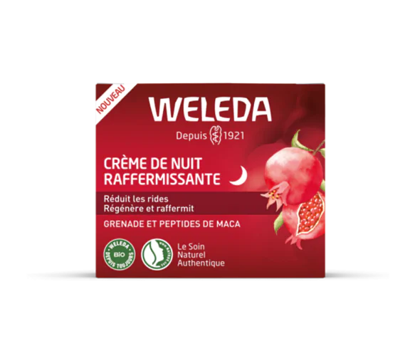 Crème de nuit raffermissante à la grenade Weleda - pot de 40 ml