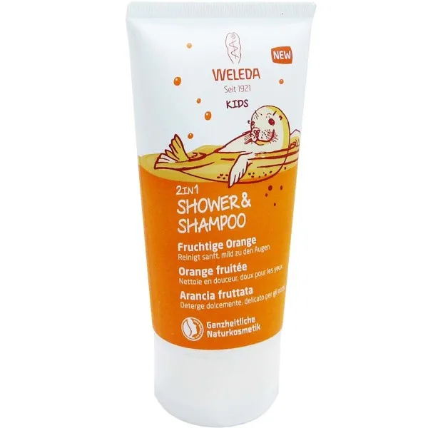 WELEDA KIDS 2EN1 SHAMPOOING-DOUCHE ORANGE FRUITEE 150ML
