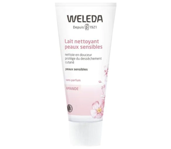 Lait nettoyant confort à l'amande Weleda - tube de 75 ml